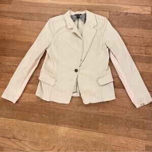 Peyton Jensen cream Chino jacket size medium M b21